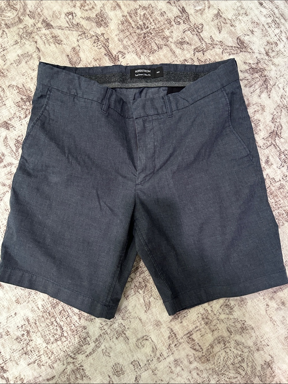 Nordstrom Men’s Dark Grey Flat-Front Shorts